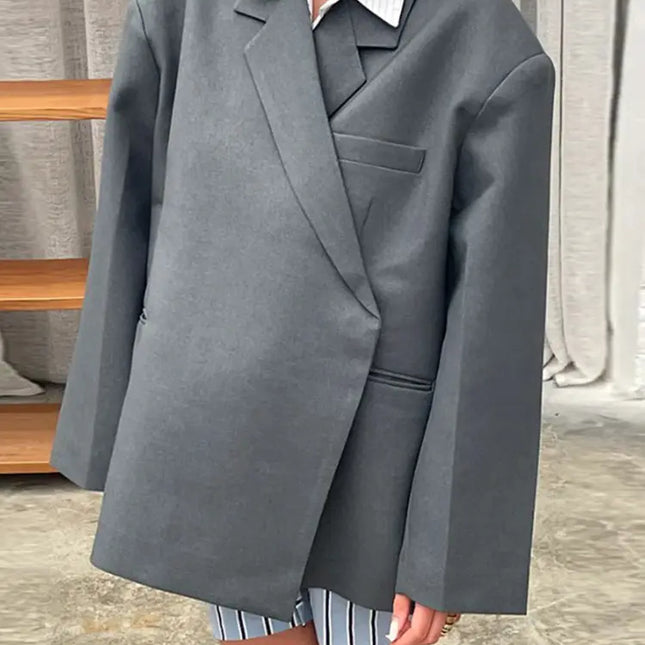 Zoey Women's Oversized Blazer | Trendy Twist Design | Versatile Fit | Durable Soft Fabric | Casual or Business Looks