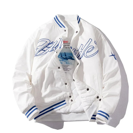 Retro Unisex Hooded Baseball Jacket | Hip-Hop Streetwear | Durable, Warm & Stylish Jacket for Men & Women | Autumn & Winter Outerwear | Vintage Design & Comfortable Fit