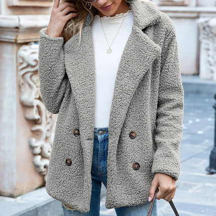 Theresa Korte Teddy Jacket | Short | Super Soft Cotton | Brown | Multiple Colors & Sizes | Cozy Winter Wear
