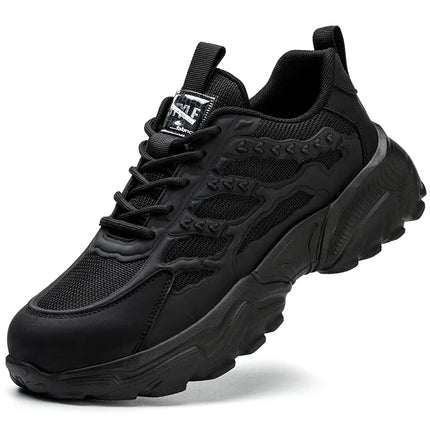 Kylero | Men's Steel Toe Safety Shoes | Anti-Smash Protection | Regular Fit | Durable Tweed & Polyester | Multiple Color Options | Stylish Work Footwear