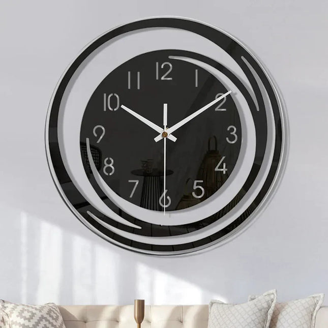 Minimalist Scandinavian Acrylic Silent Wall Clock | Modern Circular Design | Home & Office Decor | Quiet Operation | Eye-Catching Contemporary Timepiece