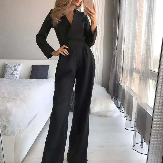 Vrouwelijke Jumpsuit met Lange Mouwen - Visconte