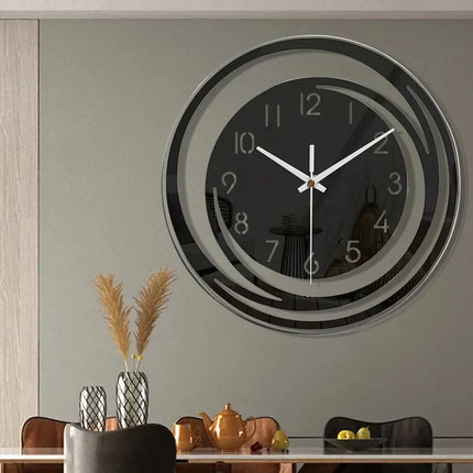 Minimalist Scandinavian Acrylic Silent Wall Clock | Modern Circular Design | Home & Office Decor | Quiet Operation | Eye-Catching Contemporary Timepiece