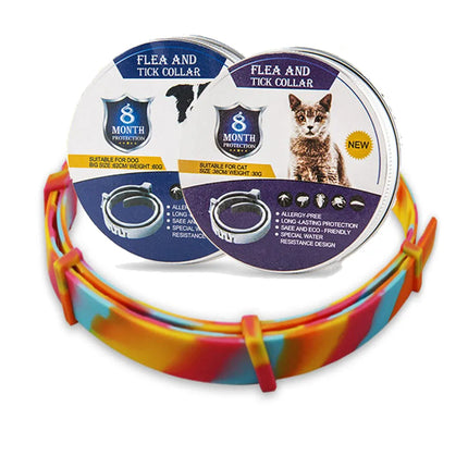 SafeGuard | Adjustable Waterproof Flea Tick Collar for Dogs & Cats | 8 Months Chemical-Free Protection | Comfortable Fit | Active Pets
