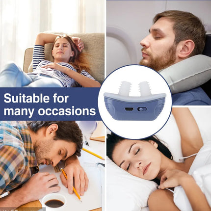 Electric Anti-Snoring Nasal Dilator | Silicone Advanced Comfort | USB Rechargeable | Snore-Reducing | Lightweight Portable Design | Food Grade Material | Improved Sleep Quality | Easy-to-Use | Blue