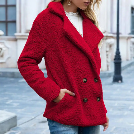 Theresa Korte Teddy Jacket | Short | Super Soft Cotton | Brown | Multiple Colors & Sizes | Cozy Winter Wear