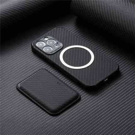 FiberGuard | Carbon Fiber MagSafe-Compatible iPhone Case | Built-In Wallet | Scratch Resistant | Sleek Design | Wireless Charging Ready
