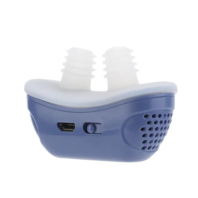 Electric Anti-Snoring Nasal Dilator | Silicone Advanced Comfort | USB Rechargeable | Snore-Reducing | Lightweight Portable Design | Food Grade Material | Improved Sleep Quality | Easy-to-Use | Blue