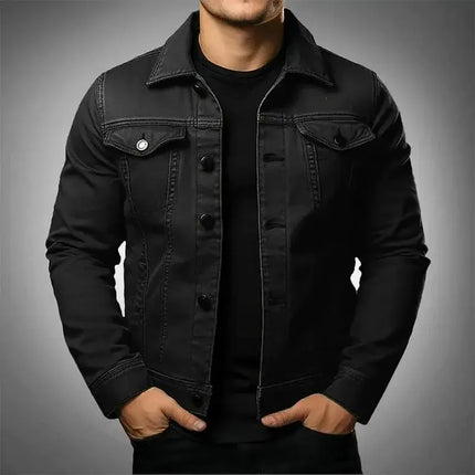Men's Casual Denim Jacket | Sustainable Cotton | Versatile & Comfortable | Classic Button Closure & Pockets | Perfect for Casual Streetwear