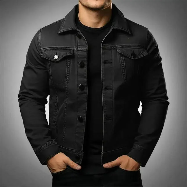 Men's Casual Denim Jacket | Sustainable Cotton | Versatile & Comfortable | Classic Button Closure & Pockets | Perfect for Casual Streetwear