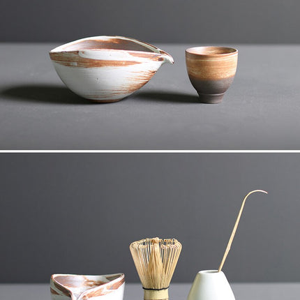 Complete Matcha Preparation Set | Elegant Bamboo Whisks & Ceramic Bowl for Tea