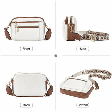 IVY | Vegan Leather Crossbody Bag | Adjustable Strap | Waterproof | Trendy Design with Multiple Pockets | Chic Small Purse for Women
