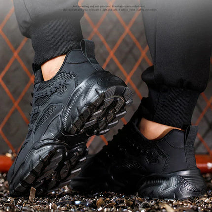 Kylero | Men's Steel Toe Safety Shoes | Anti-Smash Protection | Regular Fit | Durable Tweed & Polyester | Multiple Color Options | Stylish Work Footwear