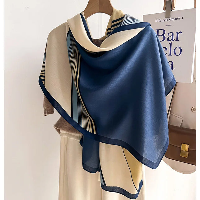 Women's Luxury Wool-Blend Winter Scarf | Soft Pashmina Wrap | Warm Cotton Feel | Versatile Shawl or Headpiece | 66x178 cm