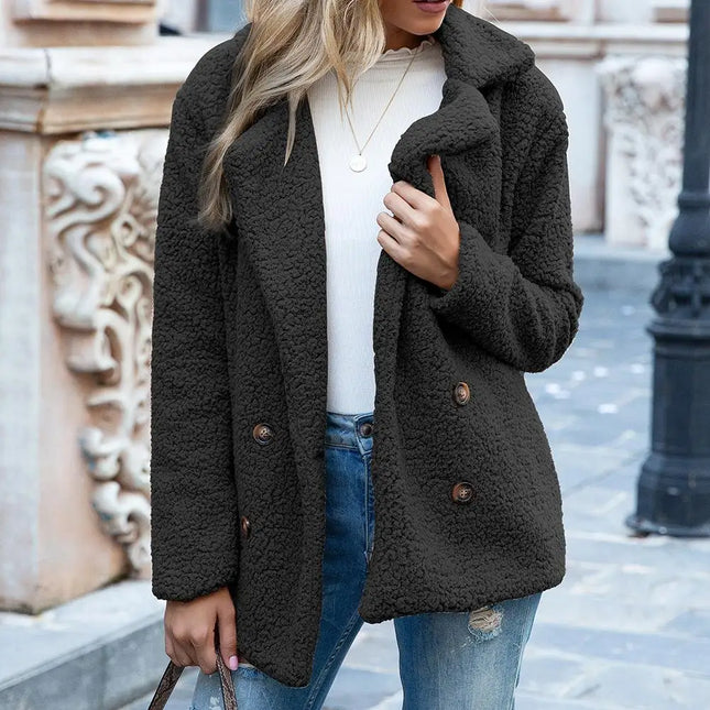 Theresa Korte Teddy Jacket | Short | Super Soft Cotton | Brown | Multiple Colors & Sizes | Cozy Winter Wear