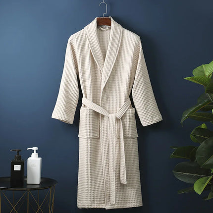 Unisex Cotton Bathrobe | Soft & Breathable with Pockets | Elegant Comfort for Home & Spa | Variety of Colors Available