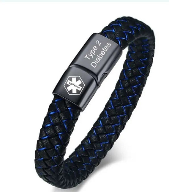 AlertBand | Elegant Safety Bracelet with Personalized Medical ID | Handcrafted Stainless Steel | Diabetic Emergency Alert