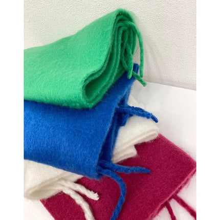 Luxurious Pashmina Scarf | ChicWool Cashmere | Thick Warm Winter Accessory with Trendy Long Fringes | Solid Color | Cozy for Cold Weather