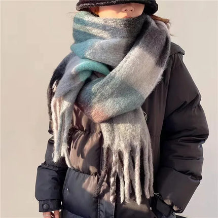 Scarvello | Luxury 100% Cashmere Scarf | Large 38x230cm | Rainbow Shades | Soft Warm Winter Accessory