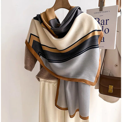 Women's Luxury Wool-Blend Winter Scarf | Soft Pashmina Wrap | Warm Cotton Feel | Versatile Shawl or Headpiece | 66x178 cm