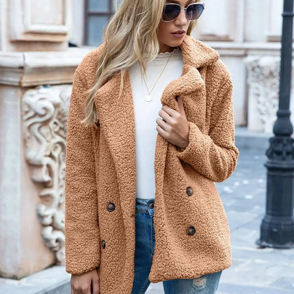 Theresa Korte Teddy Jacket | Short | Super Soft Cotton | Brown | Multiple Colors & Sizes | Cozy Winter Wear