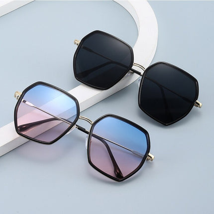 Tristan Polarized Sunglasses | Ultimate UV400 Protection | Stylish Polygonal Lens | Durable Metal & Plastic Design | Gradient Blue & Prism Black | Perfect for Adventurous Outdoor Activities