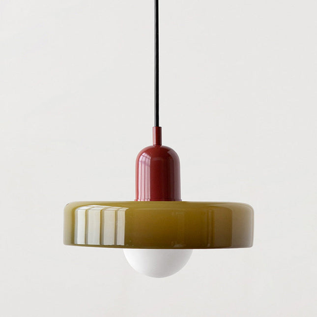 Bauhaus Pendant Light | Vivid Colored Glass | Modern Design | Functional Home Decor | Energy Efficient Lighting for Living Room, Dining Room, Bedroom