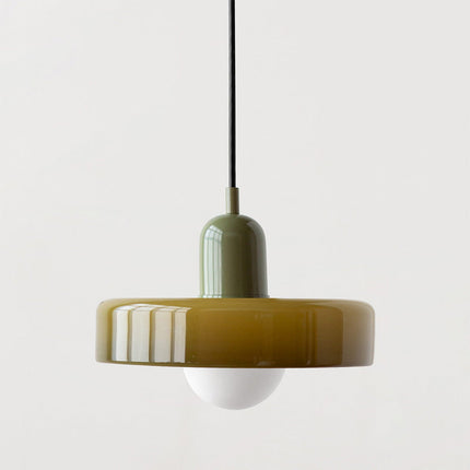 Bauhaus Pendant Light | Vivid Colored Glass | Modern Design | Functional Home Decor | Energy Efficient Lighting for Living Room, Dining Room, Bedroom