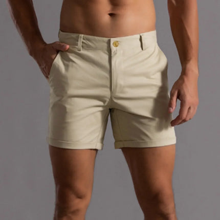 Men's Cotton Shorts | Slim Fit | Versatile Design with Pockets and Belt Loops | Sizes S-XXXL
