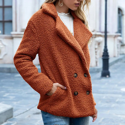 Theresa Korte Teddy Jacket | Short | Super Soft Cotton | Brown | Multiple Colors & Sizes | Cozy Winter Wear