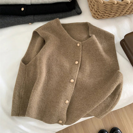 Women's Fine Merino Wool Vest | Soft Knit Layering | Cozy Autumn Essential | Regular Fit