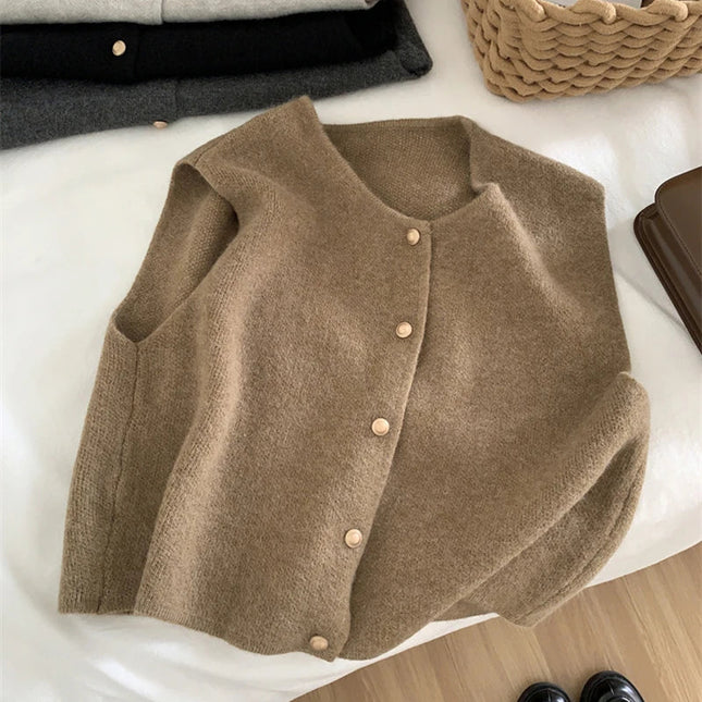 Women's Fine Merino Wool Vest | Soft Knit Layering | Cozy Autumn Essential | Regular Fit