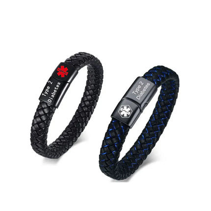 AlertBand | Elegant Safety Bracelet with Personalized Medical ID | Handcrafted Stainless Steel | Diabetic Emergency Alert
