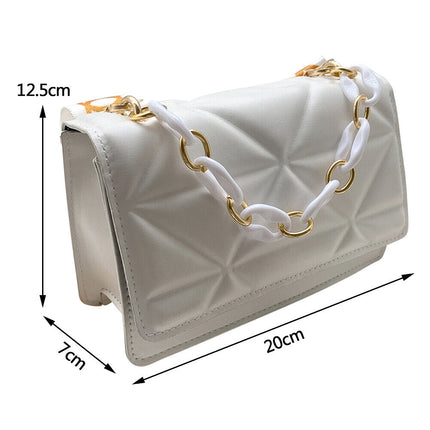 Savannah Quilted Crossbody Bag | Chain Strap | Flap Closure | Multiple Ways to Wear | 4 Colors Available