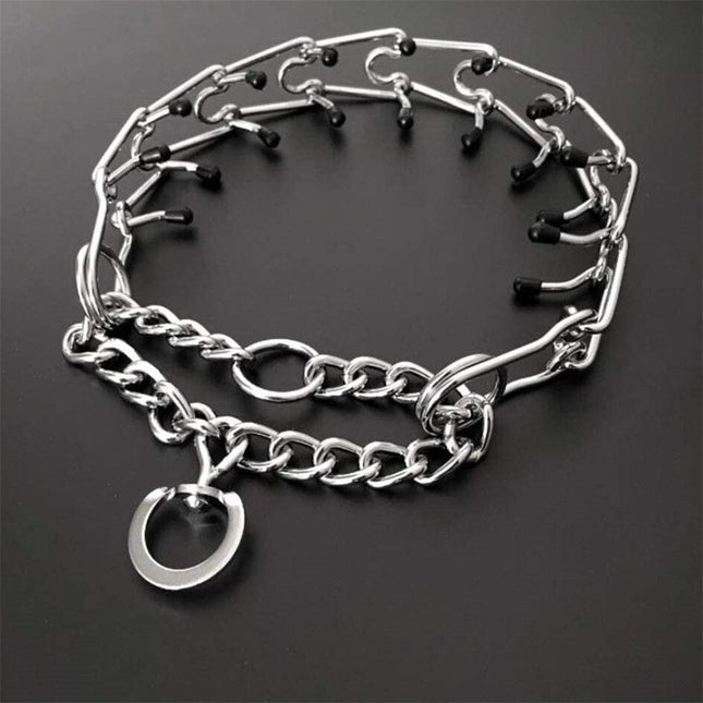 Adjustable Anti-Pull Dog Training Collar | Rubberized Prong Design | Humane Behavioral Support | All Sizes Available | S-XL | Prevents Excessive Pulling | Enhances Control and Comfort