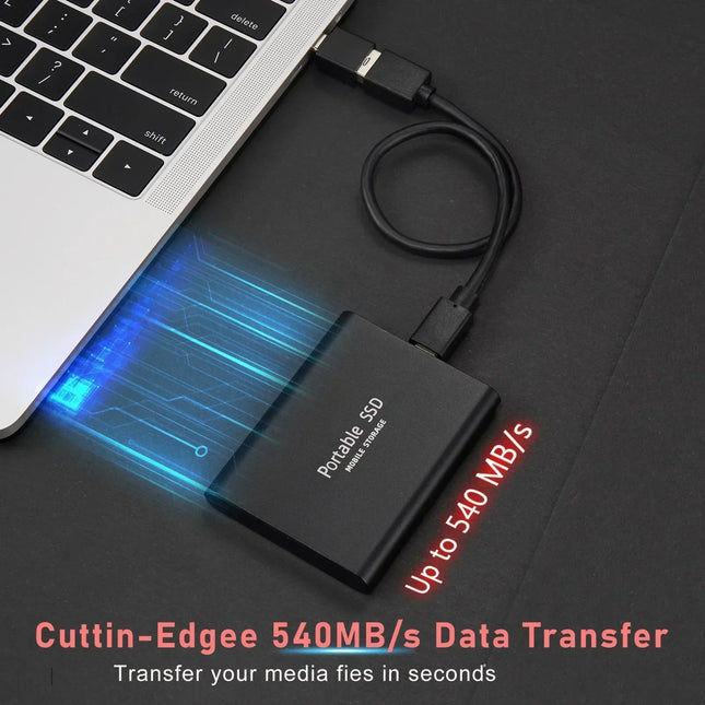 2TB Super Fast External SSD | Compact High-Speed USB3.1 Storage | M.2 Type-C Interface for PC & Laptop