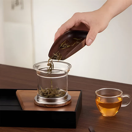 Elegant Glass Teapot | Borosilicate with Wooden Handle | One-Click Dispensing | Thermal Resistant | 520ml/720ml | Dishwasher Safe Infuser | Adjustable Brew Timing | Complete Setup Included