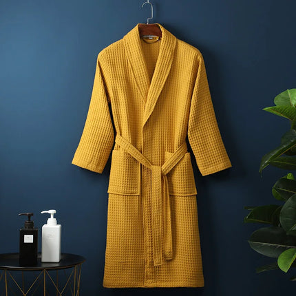 Unisex Cotton Bathrobe | Soft & Breathable with Pockets | Elegant Comfort for Home & Spa | Variety of Colors Available