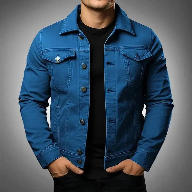 Men's Casual Denim Jacket | Sustainable Cotton | Versatile & Comfortable | Classic Button Closure & Pockets | Perfect for Casual Streetwear