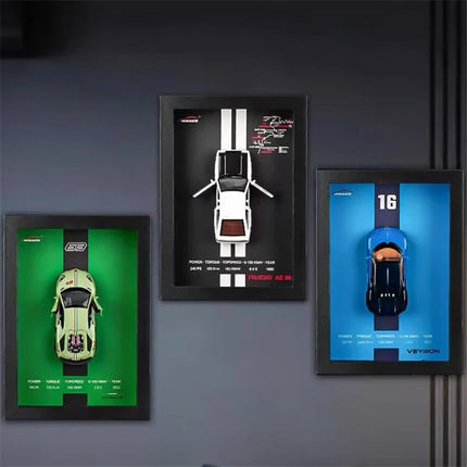 High Precision Die-Cast Car Model | Stylish Designer Frame | 3D Artwork Display | Perfect Gift for Car Lovers | Decorative Interior Piece | Choice of Models Available