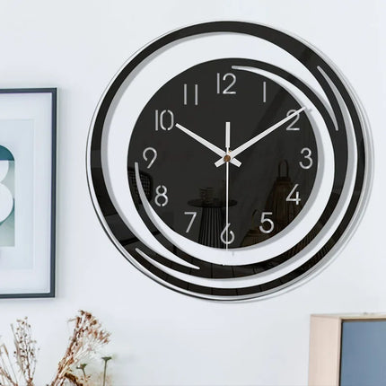 Minimalist Scandinavian Acrylic Silent Wall Clock | Modern Circular Design | Home & Office Decor | Quiet Operation | Eye-Catching Contemporary Timepiece