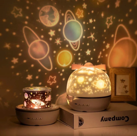 SkyProjector™ Nightlight | Adjustable Lighting | Star, Moon & Animal Projections | Remote Control | Ideal for Nursery & Kids' Rooms | Quiet 360° Rotation | Enhances Creativity & Sleep | USB Charging Cable Included