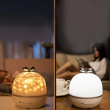 SkyProjector™ Nightlight | Adjustable Lighting | Star, Moon & Animal Projections | Remote Control | Ideal for Nursery & Kids' Rooms | Quiet 360° Rotation | Enhances Creativity & Sleep | USB Charging Cable Included