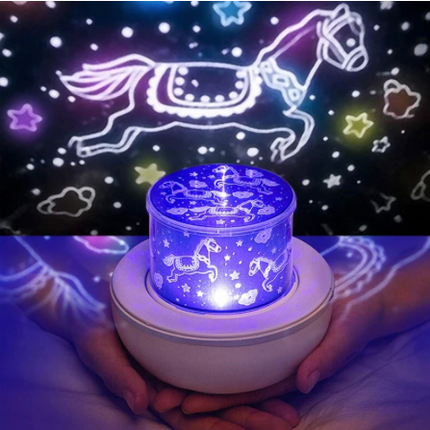 SkyProjector™ Nightlight | Adjustable Lighting | Star, Moon & Animal Projections | Remote Control | Ideal for Nursery & Kids' Rooms | Quiet 360° Rotation | Enhances Creativity & Sleep | USB Charging Cable Included