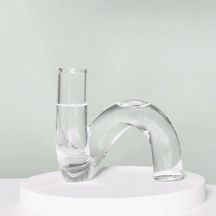 Color Tinted Glass Hydroponic Vase | Artistic Loop Design | Durable Borosilicate Glass | 5" Width x 4" Height | Accent Home Décor | Highly Resistant and Elegant for Display | Ideal for Plants and Blooms