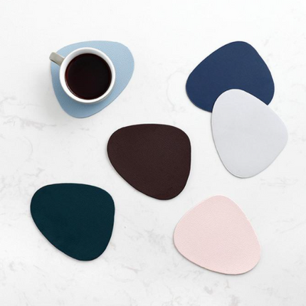 Elegant Polyurethane Leather Placemats & Coasters Set | Heat Resistant Table Decor | Assorted Colors | Includes 1 Placemats 37x43cm & 1 Coaster 11x13cm | Versatile Stylish Dining Accessories