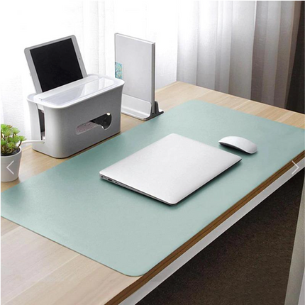 Non-Slip Polyurethane Leather Desk Mat | Available in 3 Sizes | 7 Pastel Colors | Smooth Surface for Enhanced Mouse Movement | Optional Mouse Pad Purchase | Includes Travel Strap for Easy Storage