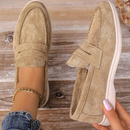 AURORA | Women's Suede Slip-On Loafers | All-Day Comfort | Versatile Style | Breathable Fit