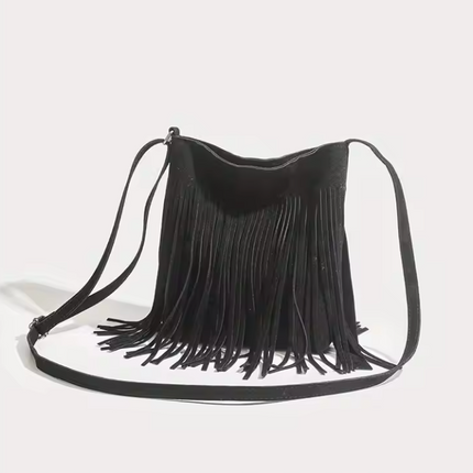ABIGAIL | Women's Bohemian Fringe Crossbody Bag | Vintage Casual Style | Adjustable Shoulder Strap | Spacious Interior | Large Capacity