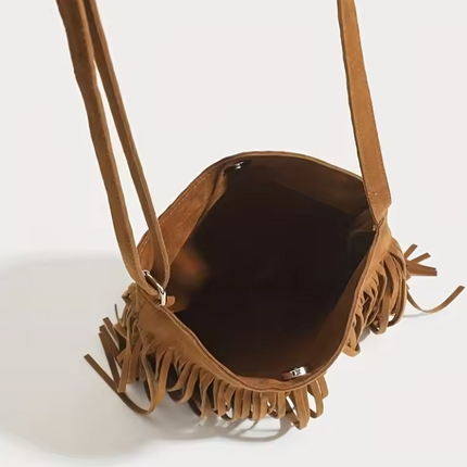 ABIGAIL | Women's Bohemian Fringe Crossbody Bag | Vintage Casual Style | Adjustable Shoulder Strap | Spacious Interior | Large Capacity
